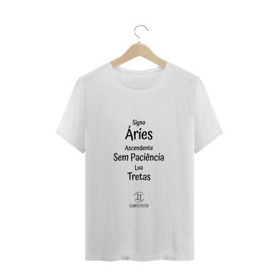 T-Shirt Masculina Prime  Branca I - Áries - Coleção Ascendente