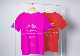 Nome do produto T-Shirt Masculina Básica Cores I - Áries - Coleção Diversas