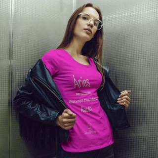 Nome do produto T-shirt Feminina Básica Cores I - Áries - Coleção Diversas