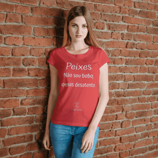 Nome do produto T-shirt Feminina Básica Cores I - Peixes - Coleção Diversas
