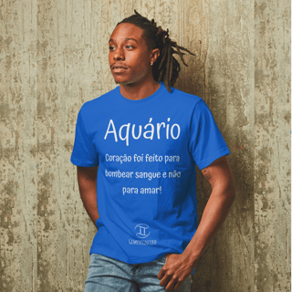 Nome do produto T-Shirt Masculina Básica Cores I - Aquário - Coleção Diversas