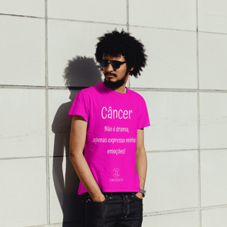 Nome do produto T-Shirt Masculina Básica Cores I - Câncer - Coleção Diversas