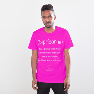 Nome do produto T-Shirt Masculina Básica Cores I - Capricórnio - Coleção Diversas