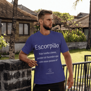 Nome do produto T-Shirt Masculina Básica Cores I - Escorpião - Coleção Diversas