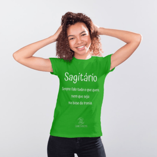 Nome do produto T-shirt Feminina Básica Cores I - Sagitário - Coleção Diversas