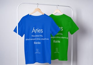 Nome do produto T-Shirt Masculina Básica Cores I - Áries - Coleção Diversas