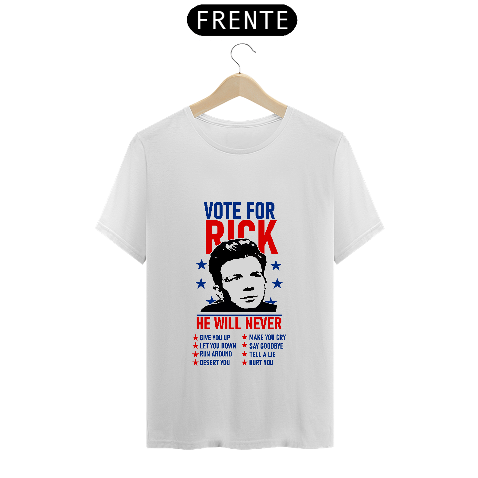 Camiseta Rick Astley - Never Gonna Give You Up