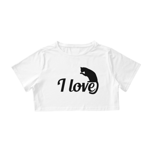 Nome do produtoCropped feminino I love cats