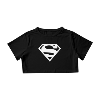 Cropped feminino white supergirl