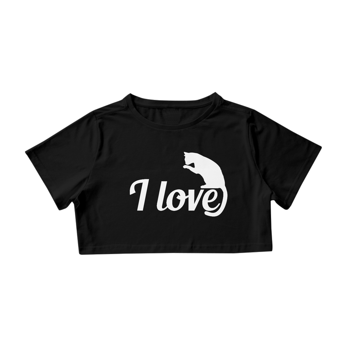 Nome do produto: Cropped feminino I love cats