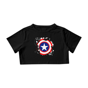 Cropped feminino Capitão América