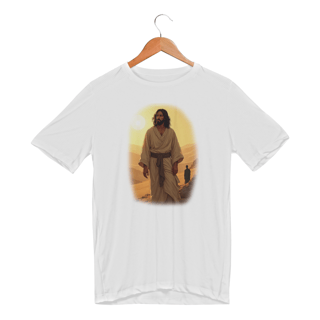 Nome do produto Camiseta Sport Dry Uv - Jesus no deserto M1 (Unisex)