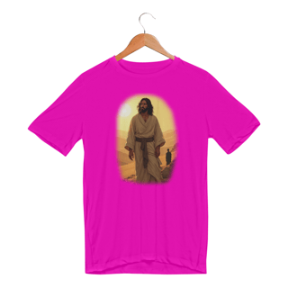 Nome do produto Camiseta Sport Dry Uv - Jesus no deserto M1 (Unisex)