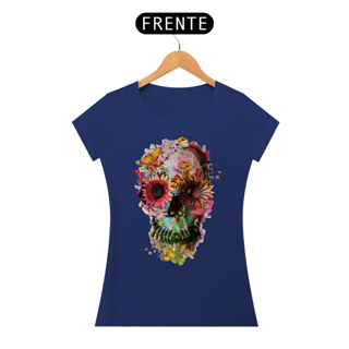 Nome do produto T-SHIRT ALGODÃO PIMA CAVEIRA FLOWERS