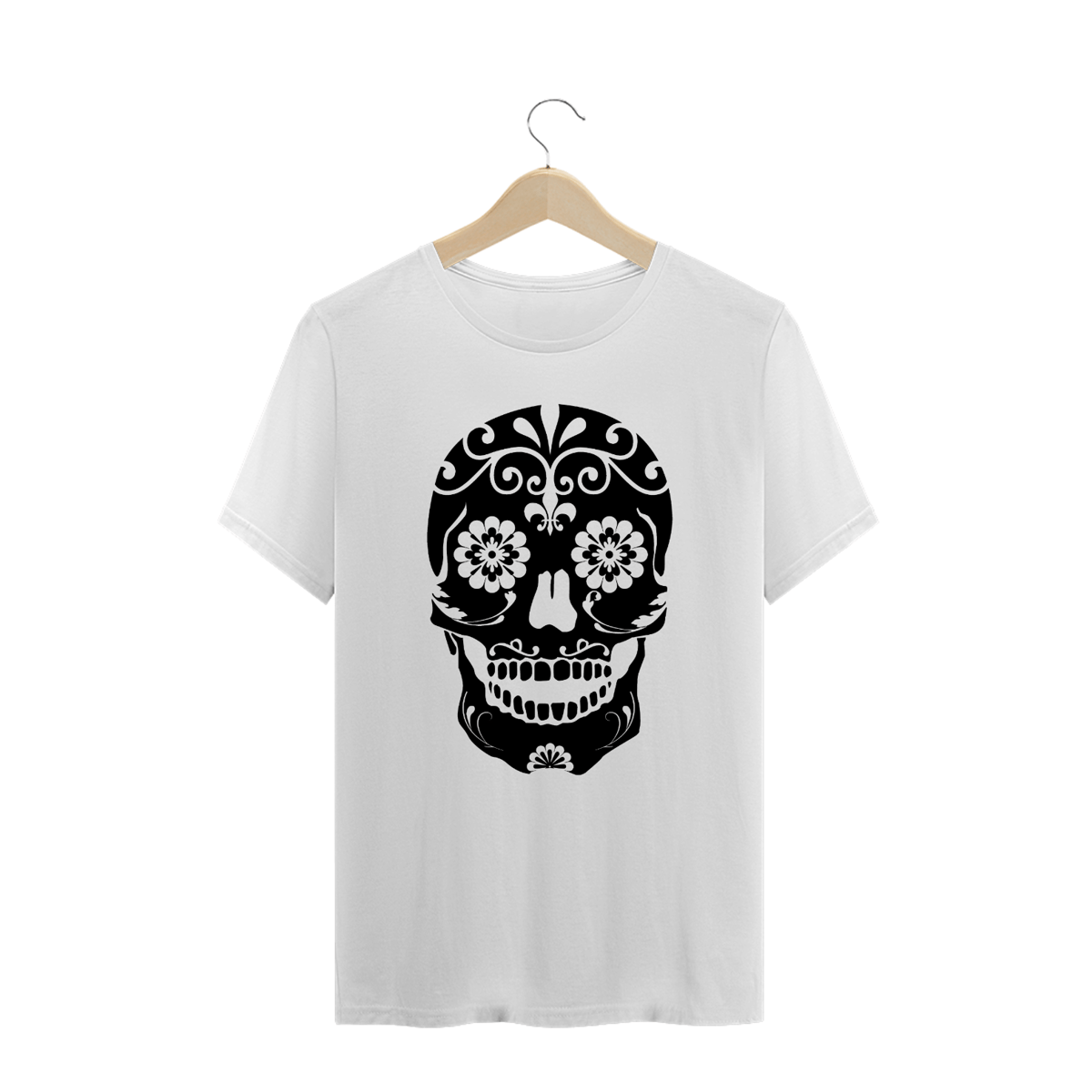 Nome do produto: T-SHIRT UNISSEX CAVEIRA FASHION