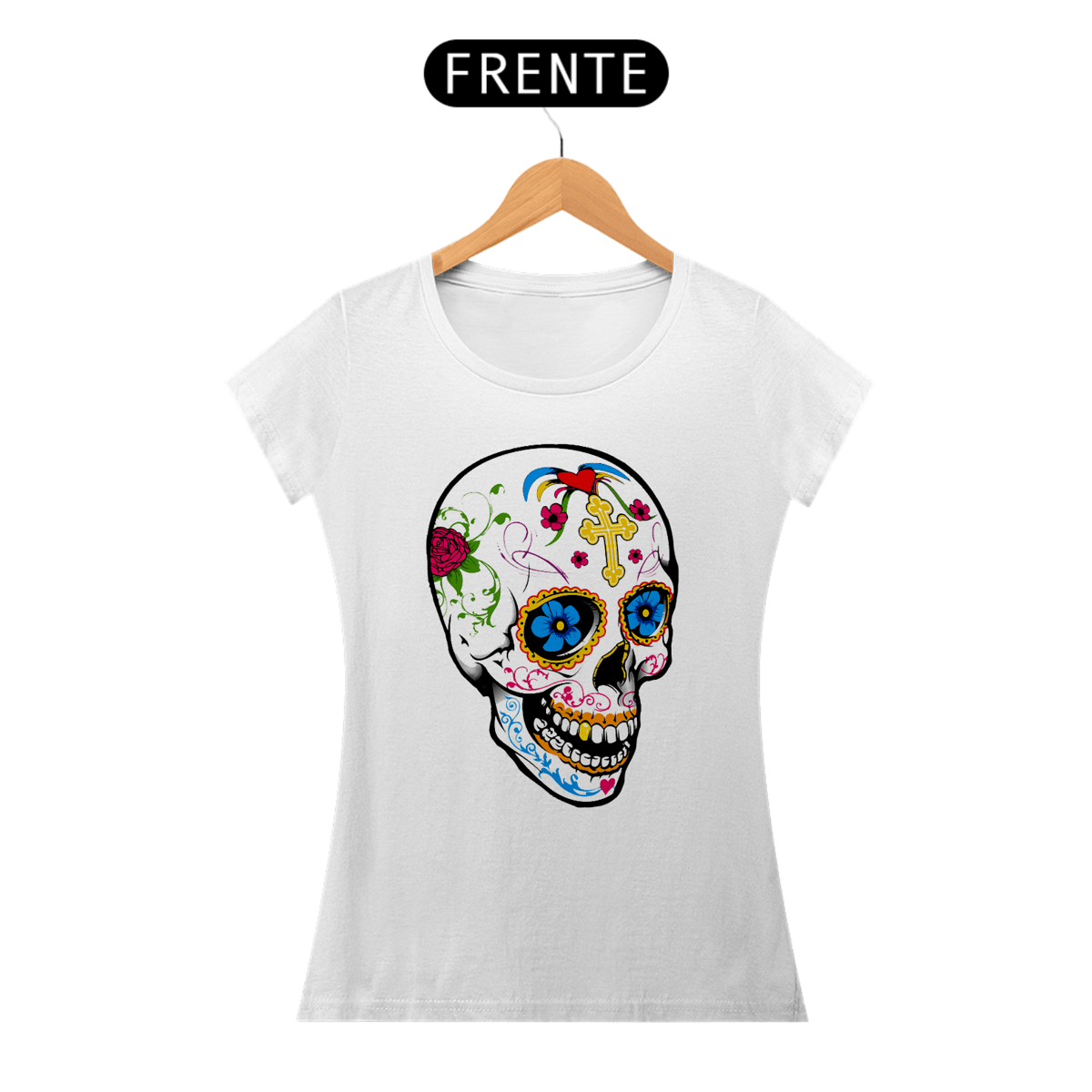 Nome do produto: T-SHIRT CAVEIRA CARNIVAL