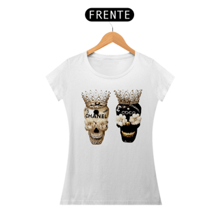 T-SHIRT CAVEIRA DUPLA CHANEL COROA