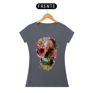 Nome do produto T-SHIRT ALGODÃO PIMA CAVEIRA FLOWERS