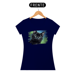 Nome do produto Baby Long Gato Preto Aquarela