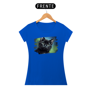 Nome do produto Baby Long Gato Preto Aquarela