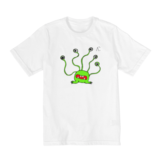 Camiseta infantil (2 a 8) - Alien divertido 