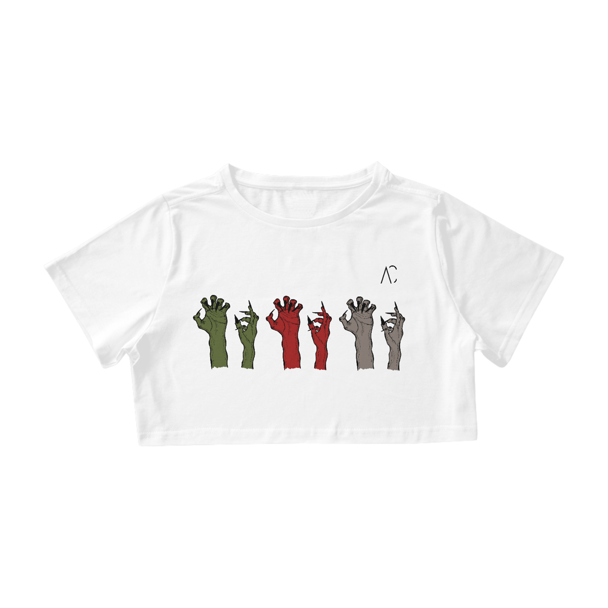 Nome do produto: Cropped - Mãos de Zumbi