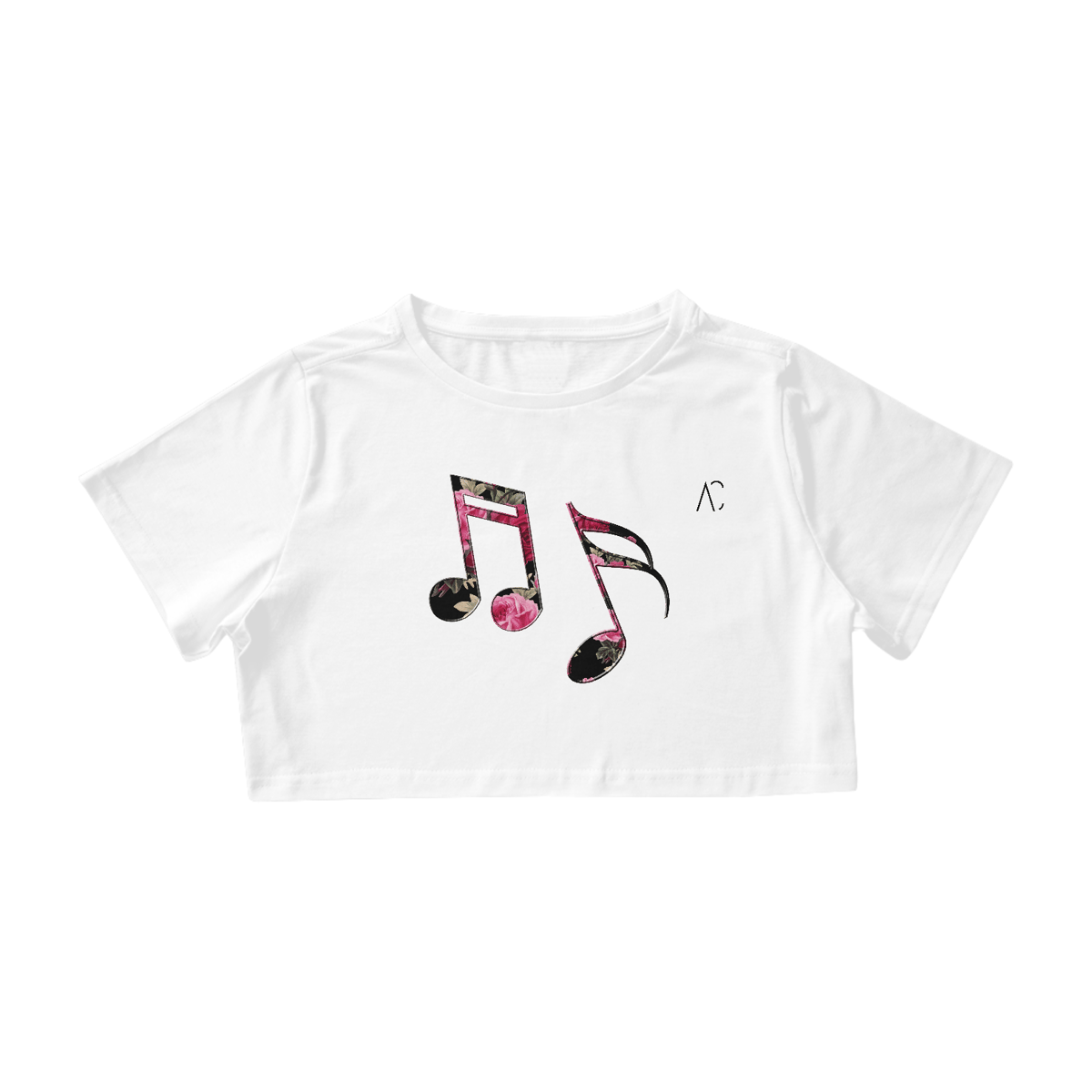 Nome do produto: Cropped - Notas Florais
