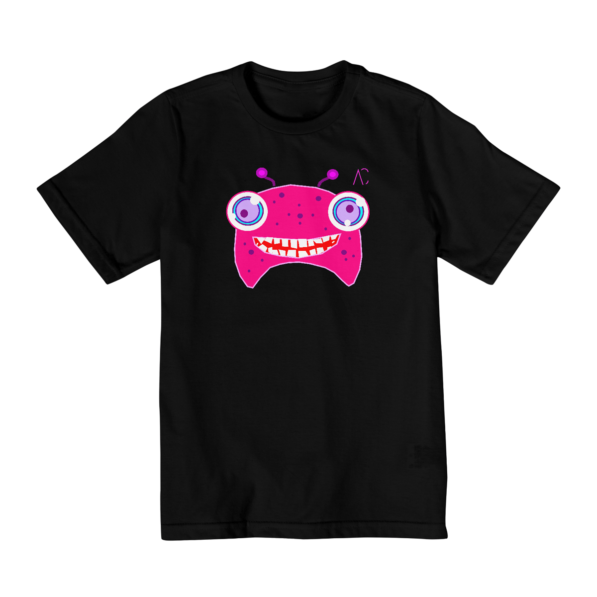 Nome do produto: Camiseta infantil (10 a 14) - Monstrinho Feliz 