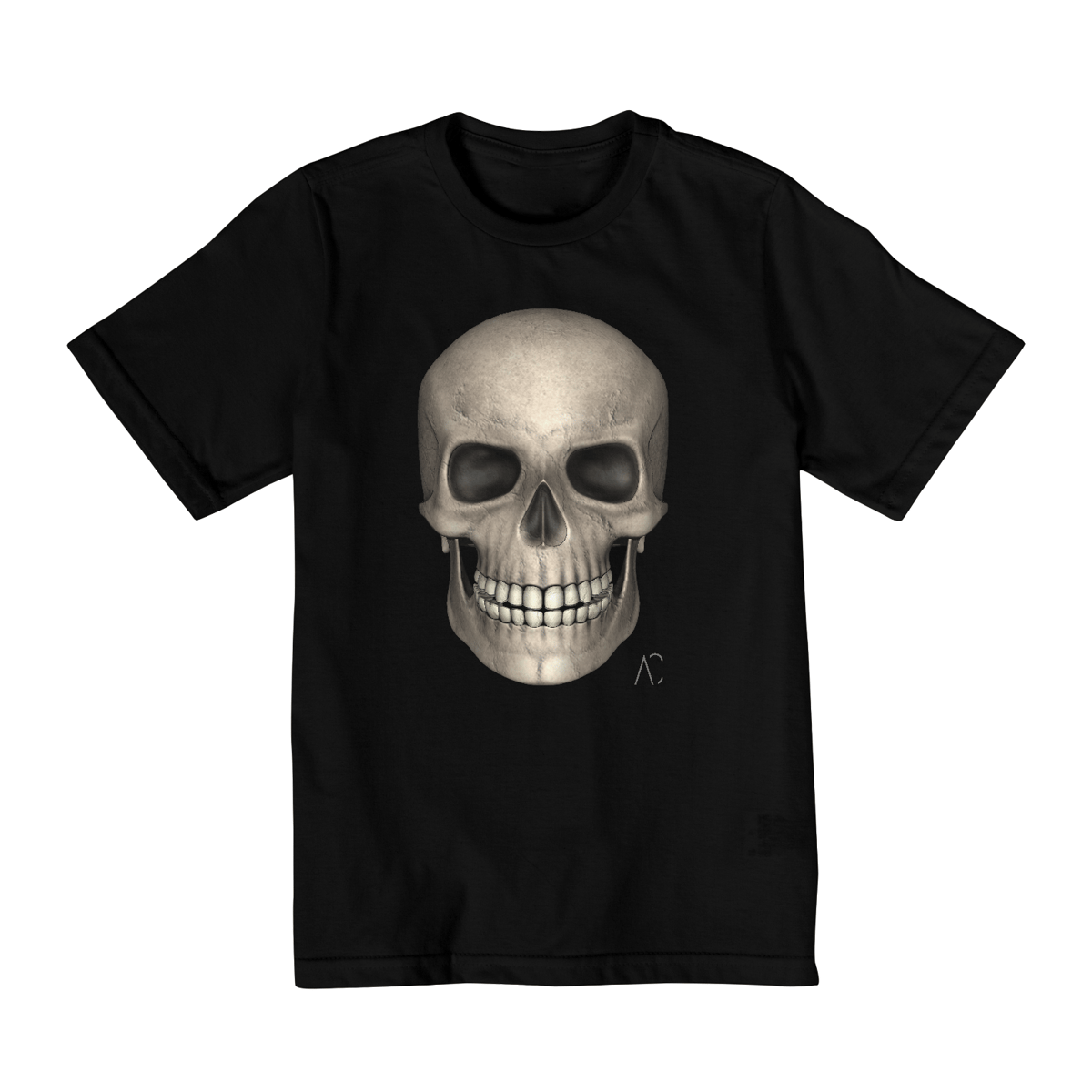 Nome do produto: Camiseta infantil (10 a 14) - Crânio