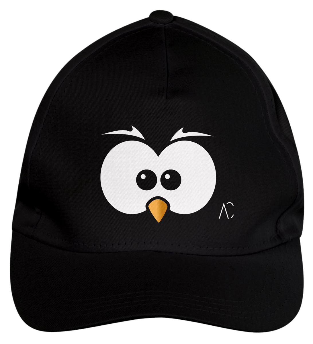 Nome do produto: Boné brim (tamanho padrão/M)- Coruja ou Pinguim?