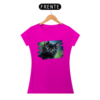 Nome do produto Baby Long Gato Preto Aquarela