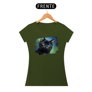 Nome do produto Baby Long Gato Preto Aquarela