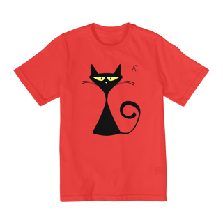 Nome do produto Camiseta infantil (10 a 14) - O Gato Guardião