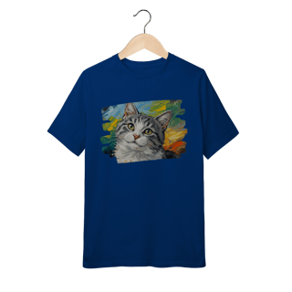 Nome do produto Camiseta infantil Gatinho Aquarela