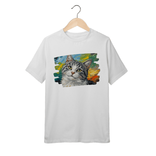 Nome do produto Camiseta infantil Gatinho Aquarela