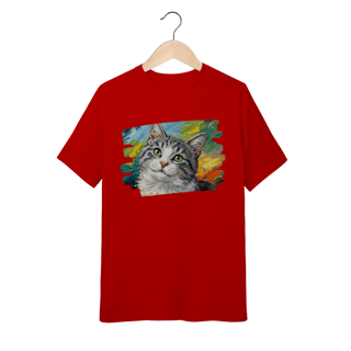 Nome do produto Camiseta infantil Gatinho Aquarela