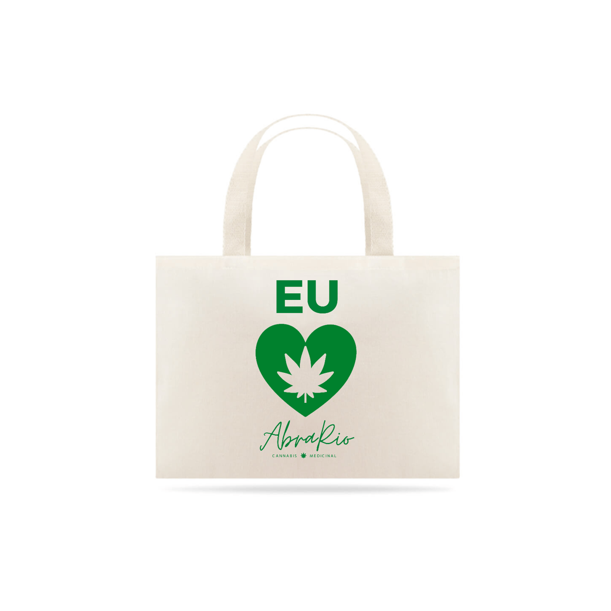 Nome do produto: Eco Bag Verde - Eu amo AbraRio