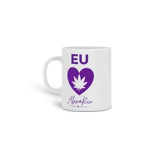 Caneca Eu amo AbraRio Roxo