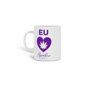 Caneca Eu amo AbraRio Roxo