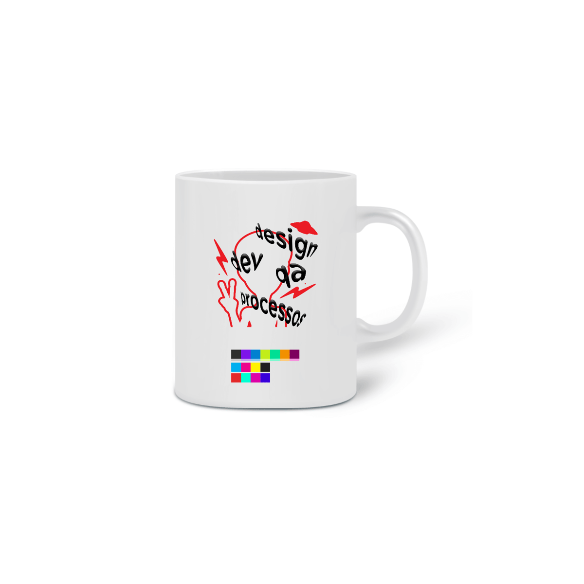 Nome do produto: Caneca Estampa Vermelha