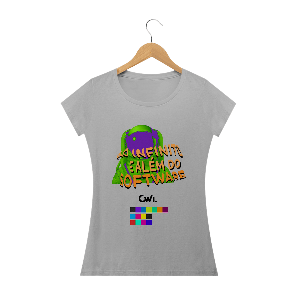 Nome do produto: Camiseta Estampa Verde e Laranja