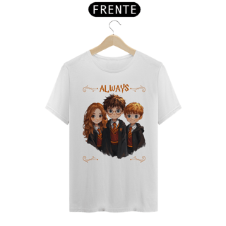 Nome do produto Camiseta Always - Harry, Ron e Hermione