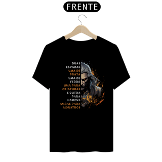 Nome do produto Camiseta The Witcher Frase Duas Espadas