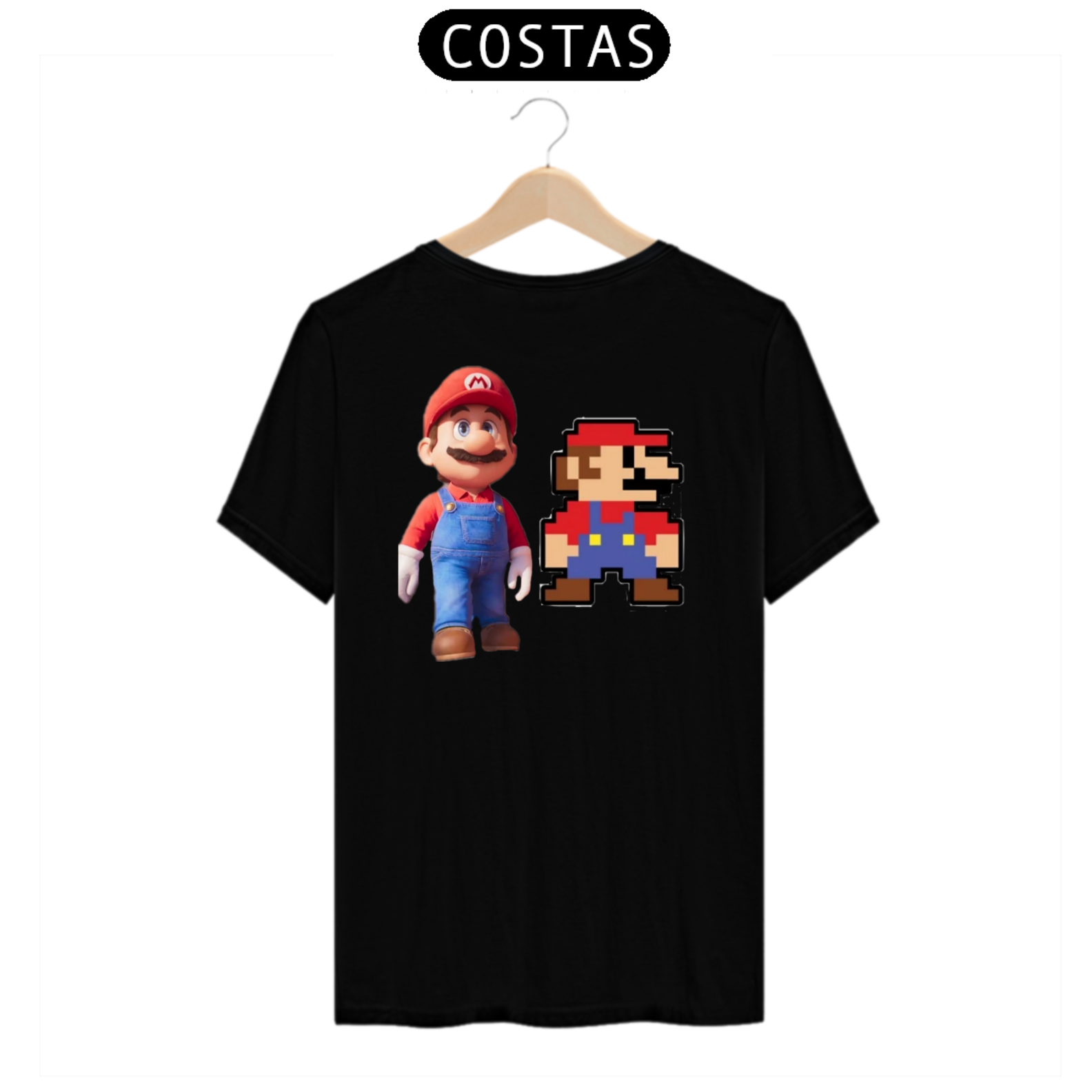 camiseta super mario DO RETRO pro HD