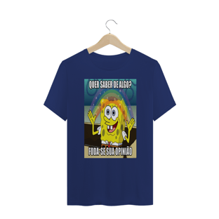 Nome do produtoCamisa de Malha Plus Size Bob Esponja Foda-se a Sua Opinião