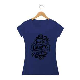 Nome do produtoCamisa Femin. O Justo viverá pela Fé ST2