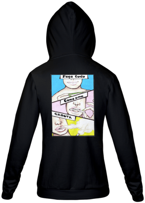 Faça tudo como uma garota moletom com zíper unissex Nome do produto  Faça tudo como uma garota moletom com zíper unissex