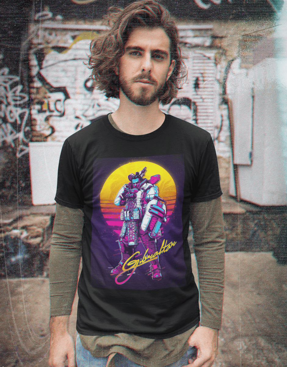 Nome do produto: Camisa Apex Legends - Gibraltar Retrowave