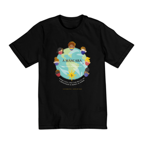 Camiseta Máscara infantil preta (2 a 8 anos)