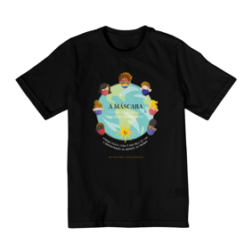Camiseta Máscara infantil preta (10 a 14 anos)